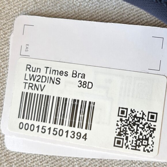 LULULEMON RUN TIMES BRA Women's Size 38D Blue Running High Intensity NWT - Picture 7 of 10